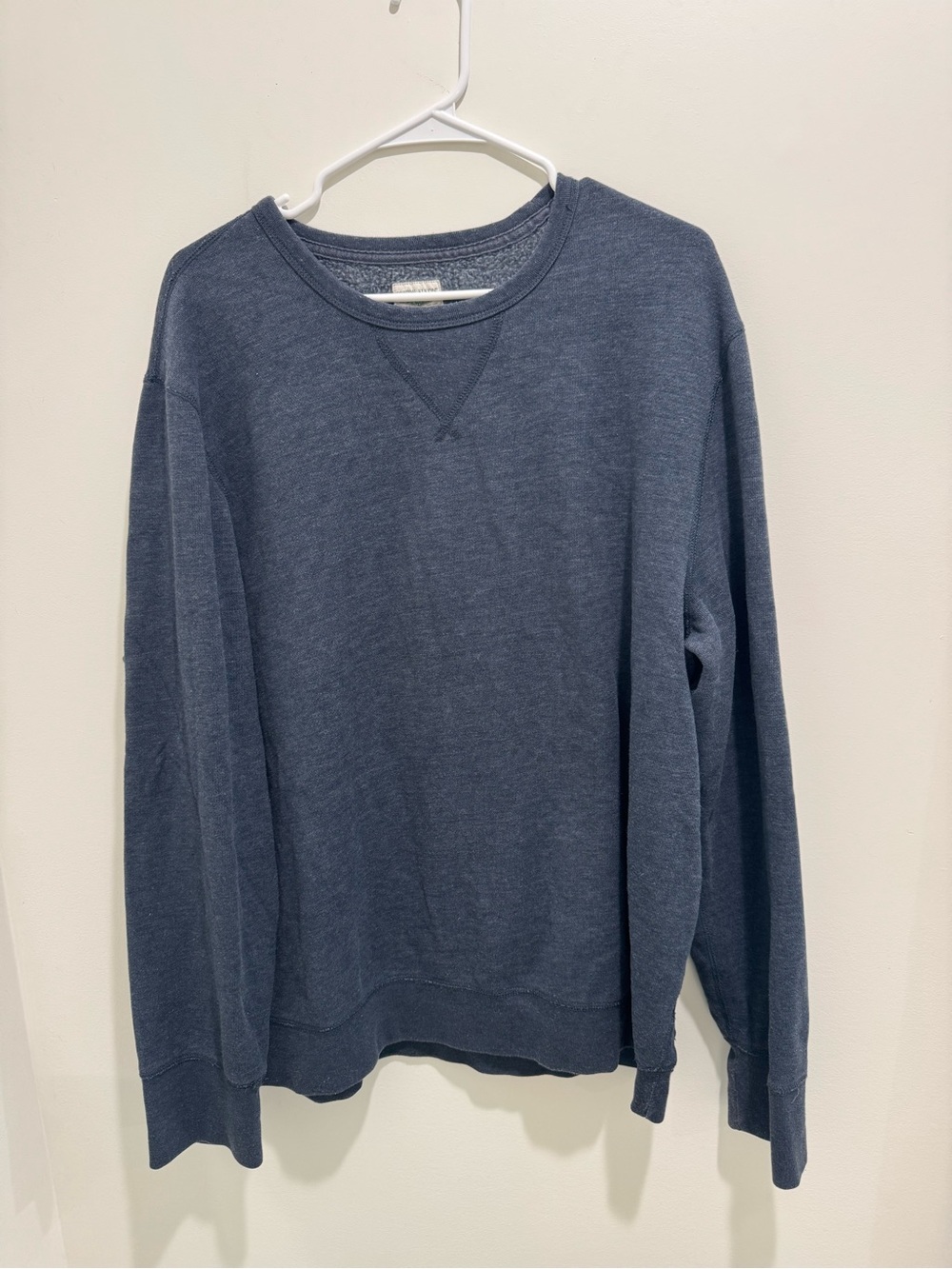J.Crew Mens Blue Fleece Crewneck Sweatshirt XL